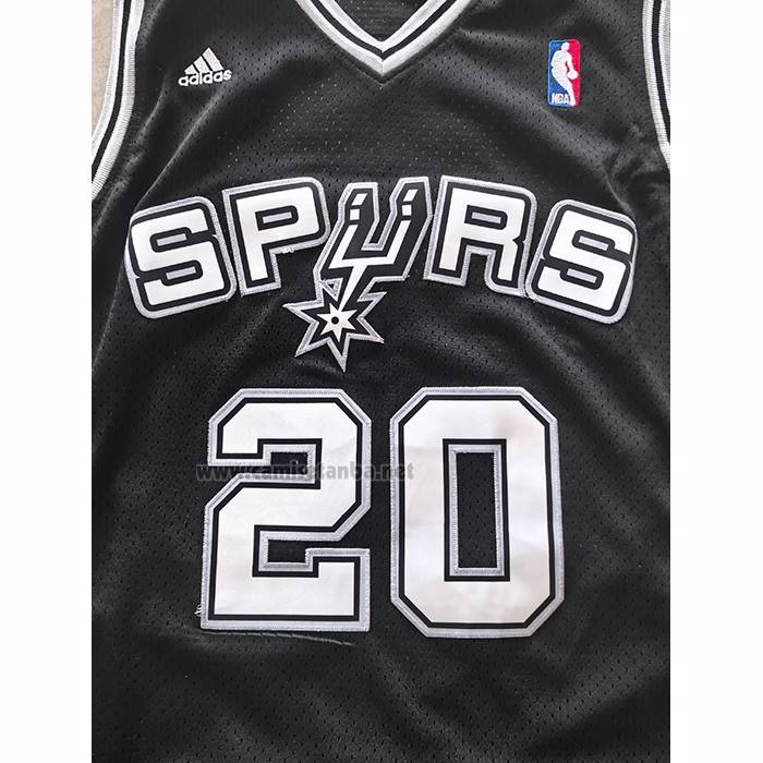 Camiseta San Antonio Spurs Manu Ginobili NO 20 Icon 2025-26 Negro